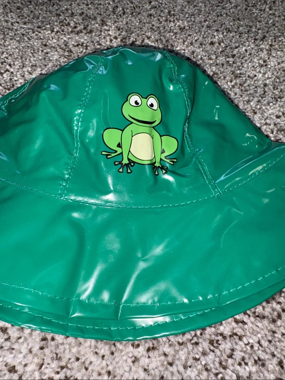 Green Kids Frog Rain Hat